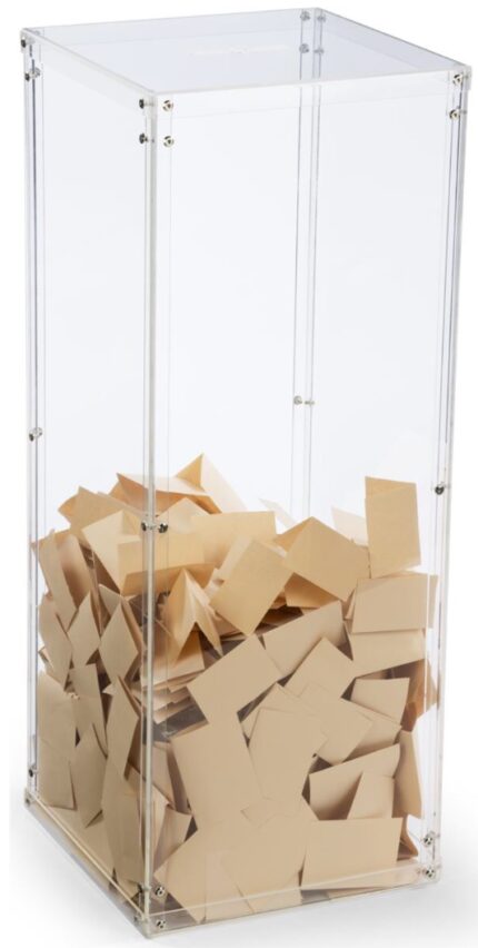 Clear Acrylic Floor-Standing Ballot Box 2