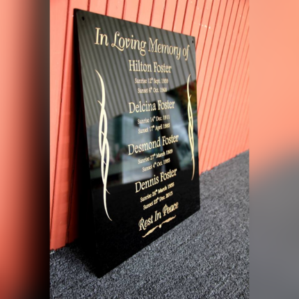 Black Acrylic Plaque