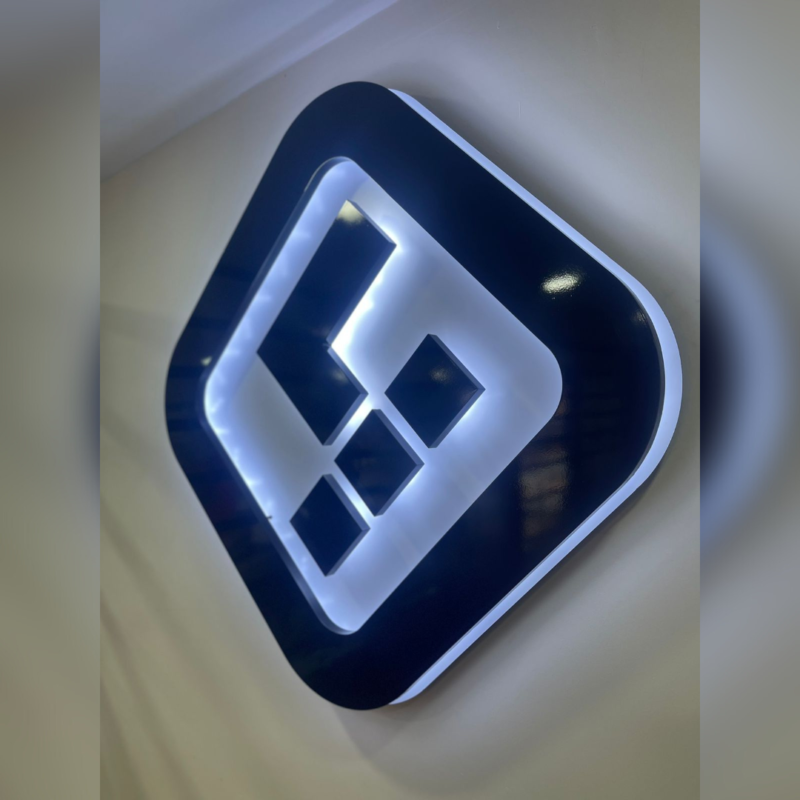 Custom LED Illuminated Business Logo Wall Sign
